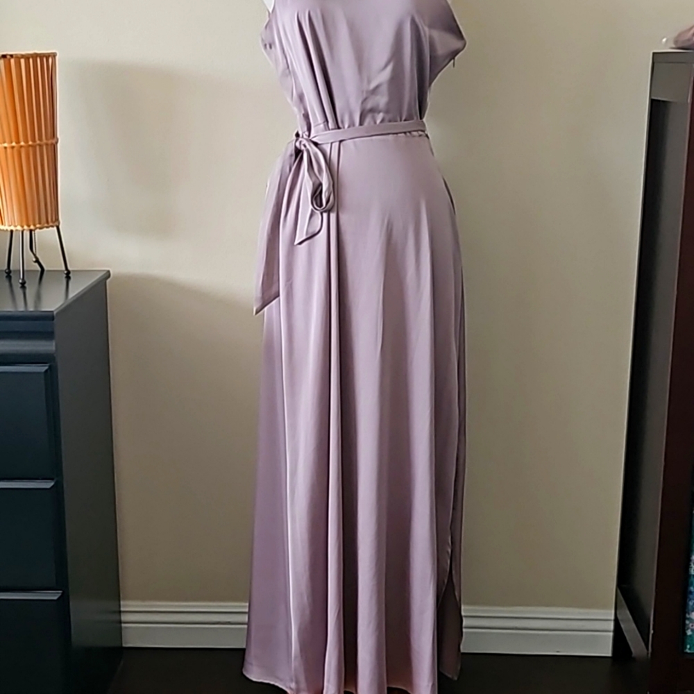 Nicole Miller Women's One-Shoulder Long Cocktail Dress - Picture 2 of 8
